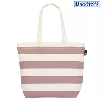 日本ROOTOTE幾何印花12盎司帆布托特包-淺紫條紋(201301)