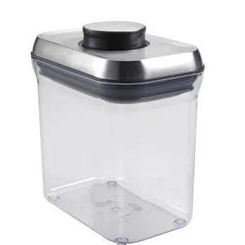 OXO POP 不鏽鋼保鮮收納盒 (霧銀長方 1400ml)