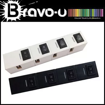 USB2.0 HUB 4埠獨立開關集線器-可外接電源〈黑〉