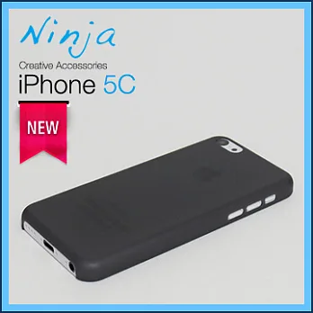 【東京御用Ninja】iphone 5C超薄質感磨砂保護殼（霧透黑）