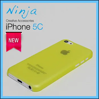 【東京御用Ninja】iphone 5C超薄質感磨砂保護殼（霧透黃）
