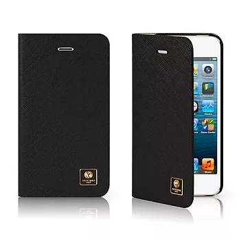 SOTANIA iPhone 5/5S 專用 側開高級皮革保護套黑色