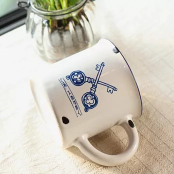 交換鑰匙陶瓷馬克杯‧仿舊復古琺瑯杯造型