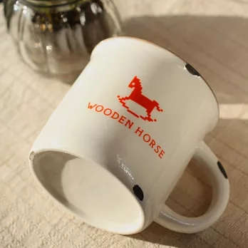 搖搖木馬陶瓷馬克杯‧仿舊復古琺瑯杯造型