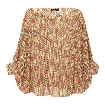 【CACO】CACO SURF.美式休閒. 繽紛方格裸空上衣(女)FREE紅色