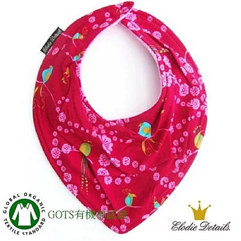 【瑞典ELODIE DETAILS】北歐時尚有機棉領巾型口水巾圍兜 -繽紛鳥語