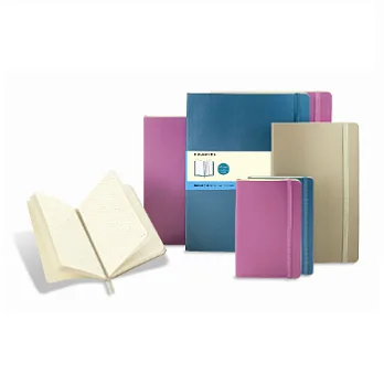 Moleskine 彩色點格軟皮筆記本(口袋型/卡其色)