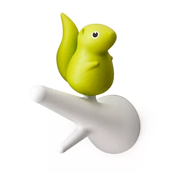 QUALY 松鼠掛鉤(白樹枝+綠松鼠)