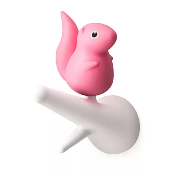 QUALY 松鼠掛鉤(白樹枝+粉紅松鼠)