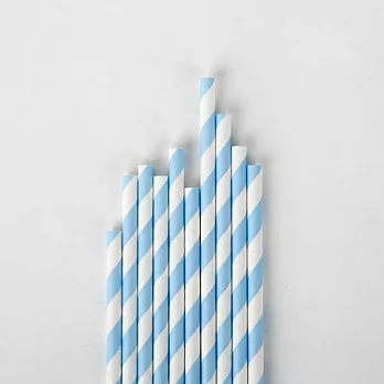 Dailylike歡樂假期派對紙吸管-01Sky Blue