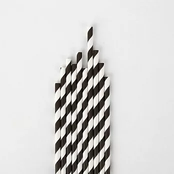 Dailylike歡樂假期派對紙吸管-04Black