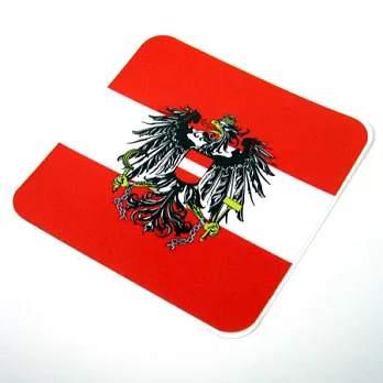 【國旗商品創意館】奧地利國徽旗方形抗ＵＶ、防水貼紙／Austria／世界多國款可選購
