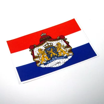 【國旗商品創意館】荷蘭國徽旗長形抗ＵＶ、防水貼紙2入／Netherlands／世界多國款可選購