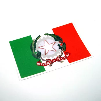 【國旗商品創意館】義大利國徽旗長形抗ＵＶ、防水貼紙2入／Italy／世界多國款可選購