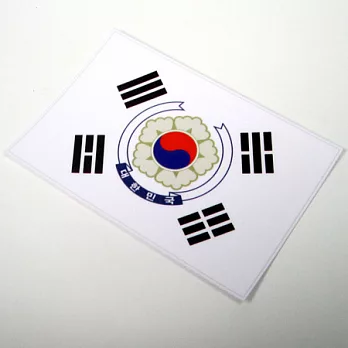 【國旗商品創意館】南韓國徽旗長形抗ＵＶ、防水貼紙2入／S.Korea／世界多國款可選購