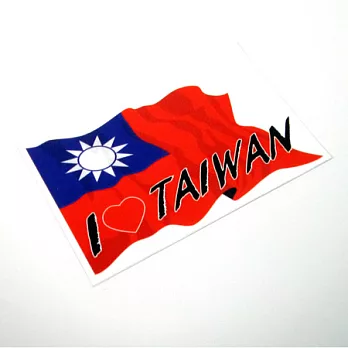 【國旗商品創意館】中華民國旗B款飄揚抗ＵＶ、防水貼紙2入／台灣／Taiwan／世界多國款可選購