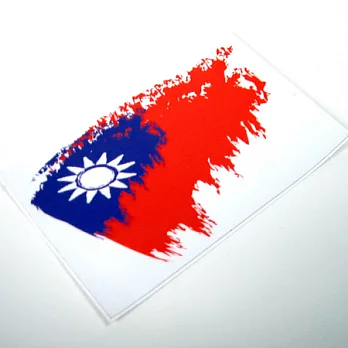 【國旗商品創意館】中華民國旗C款飄揚抗ＵＶ、防水貼紙2入／台灣／Taiwan／世界多國款可選購