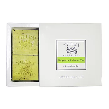 Tilley百年特莉 木蘭花綠茶香氛植物皂禮盒50gx4入