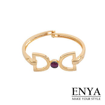 Enya★來自星星的你 全智賢 點鑽蝴蝶結手環金色
