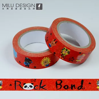 MILU DESIGN 手繪風紙膠帶-搖滾樂園