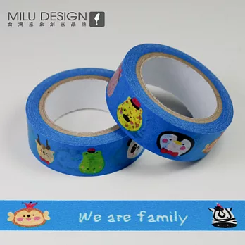MILU DESIGN 手繪風紙膠帶-動物家族