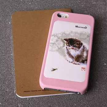 MAXTREND精緻燒窯iPhone5精密陶瓷手機保護殼-貓咪粉(MT011027DP3)貓咪粉