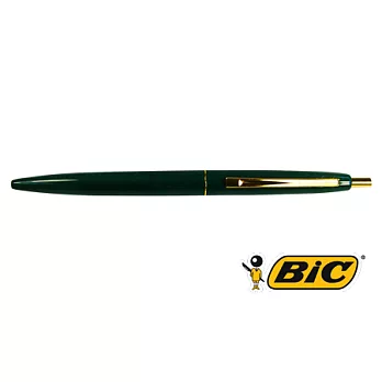 BIC CLIC GOLD 0.7金夾按壓圓珠筆深綠
