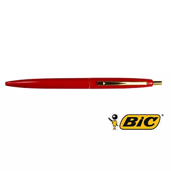 BIC CLIC GOLD 0.7金夾按壓圓珠筆紅