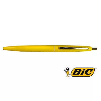 BIC CLIC GOLD 0.7金夾按壓圓珠筆黃