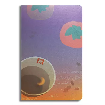 【不言四季系列】創意車縫線筆記本-秋聽月。A5（空白）