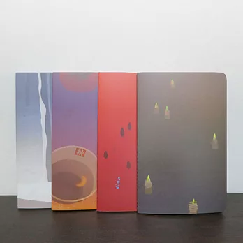 【不言四季系列】創意車縫線筆記組-四季畫藏。A5（格子/橫線/空白/圓點）