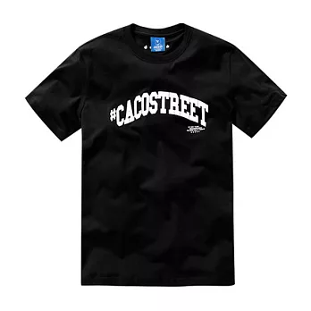 【CACO】CACO ST．美式街頭．ST印花短T(男)S黑