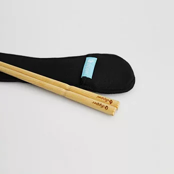 dipper台灣天然檜木環保筷組(經典黑布套)