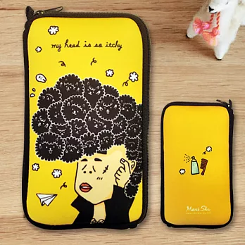 《Mori Shu》潛水布手機/硬碟/3C包- 泡泡羊飛機頭