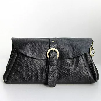 真皮全手作優雅晚宴兩用小籠包【手拿包*側背包*晚宴包*七層收納空間*優雅約會】【氣質黑】