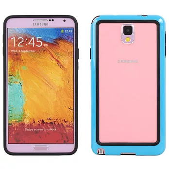 【BIEN】SAMSUNG Note 3 流行亮彩實色保護邊框 (藍)