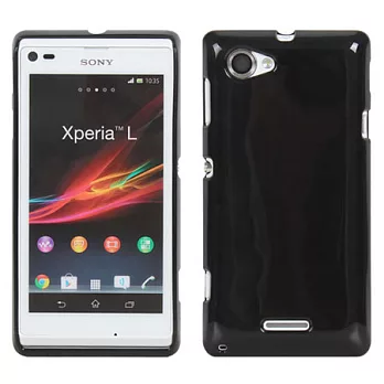 【BIEN】SONY Xperia L 亮麗全彩軟質保護殼 (黑)