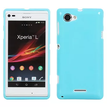 【BIEN】SONY Xperia L 亮麗全彩軟質保護殼 (粉藍)