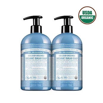 Dr.Bronner’s 美國布朗博士 嬰兒沐浴露709ml敏弱2入組