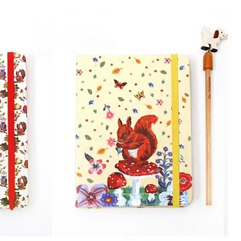 Nathalie Lete綁帶精裝筆記本-松鼠