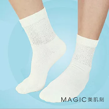 Magic美肌刻-糖尿病足保護短襪/JG-992白色