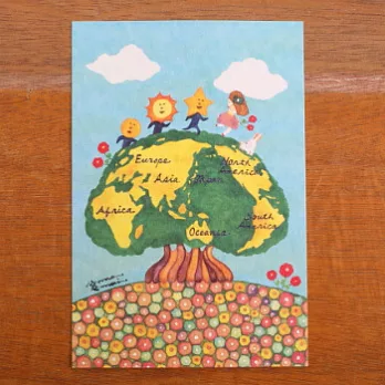 【oriental berry】手繪風明信片(世界之旅)