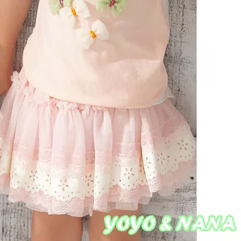 精品童裝yoyo&nana-25006 #5-蕾絲小蛋糕裙-粉紅100粉紅