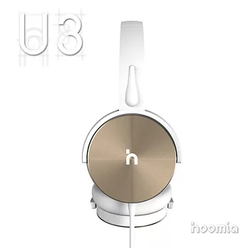 hoomia U3 classic headphones 經典旋轉折疊耳罩式耳機-玫瑰金白