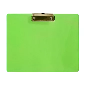 【ABEL】A4彩色透明板夾-橫式(綠色)