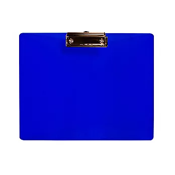 【ABEL】A4彩色透明板夾-橫式(藍色)