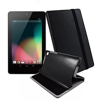 Lilycoco ASUS Nexus7 超輕巧可站立 多功能皮套黑色