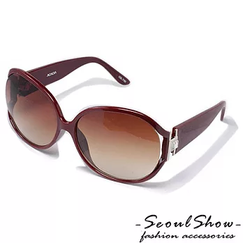 Seoul Show 古典女伶 方鑽造型漸層色調太陽眼鏡墨鏡 8052酒紅