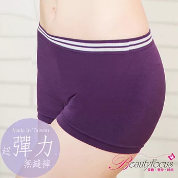 【BeautyFocus】台灣製超彈力無縫褲2434-深紫色