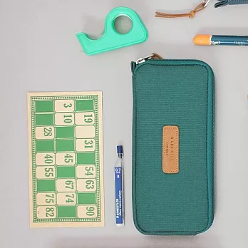 小確幸經典款帆布筆袋V3-湖水綠